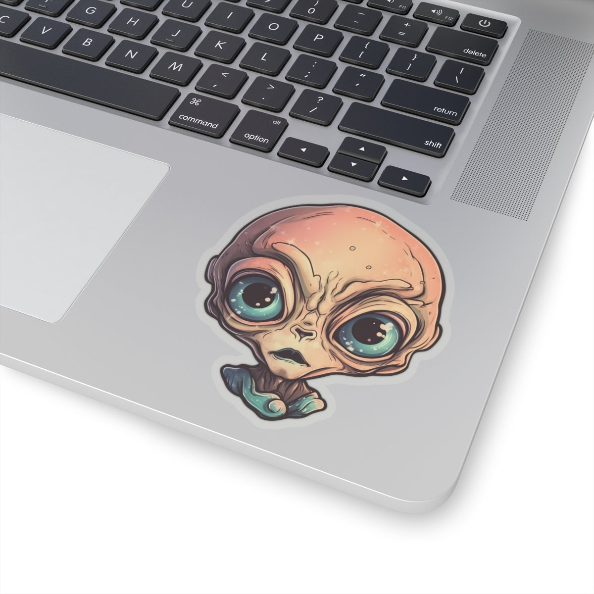 Cosmic Ombre Alien Head Vinyl Sticker