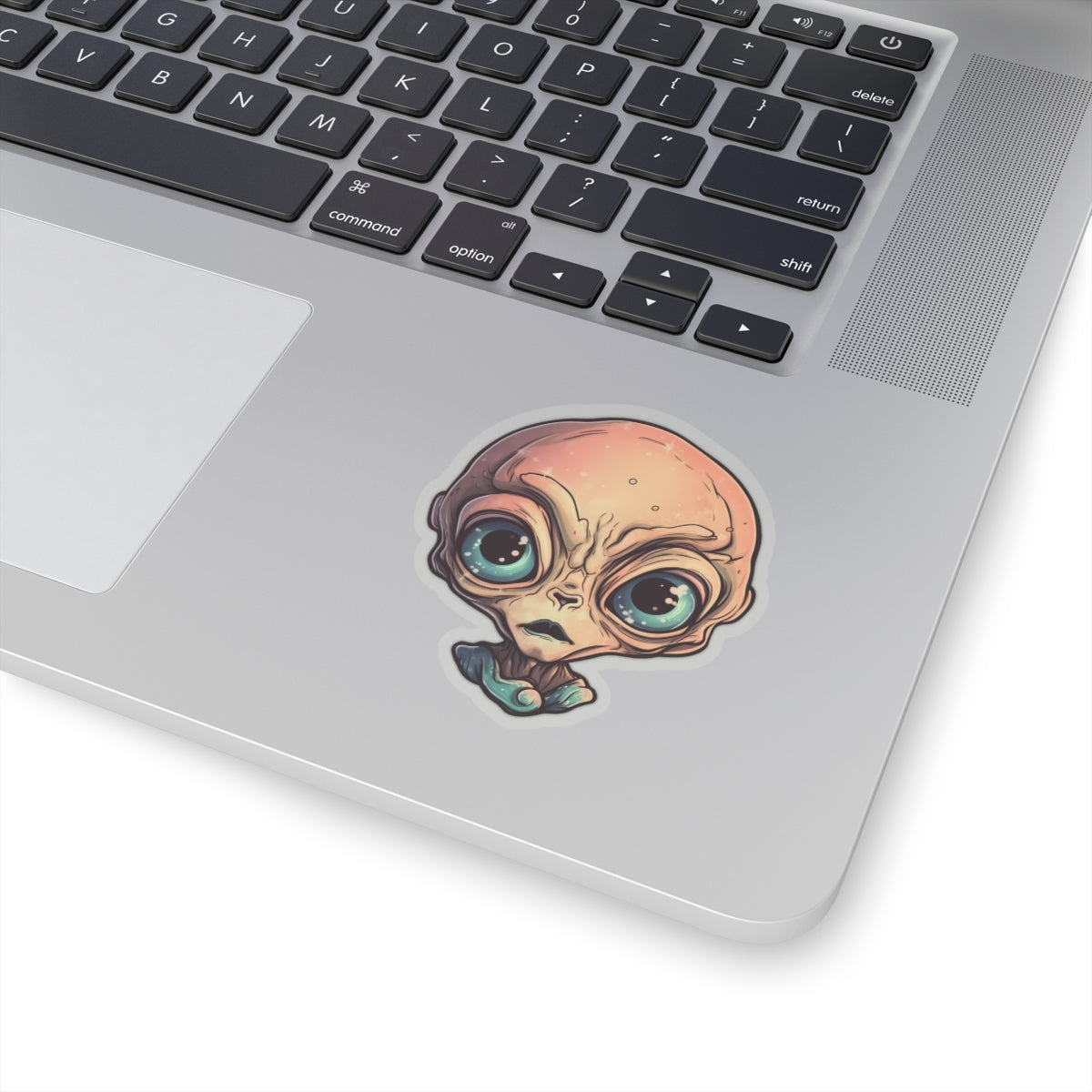 Cosmic Ombre Alien Head Vinyl Sticker