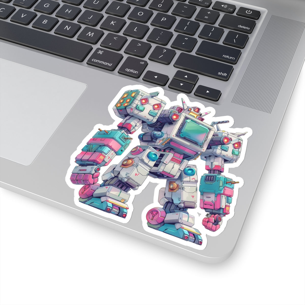 Retro Blocky Robot Sticker