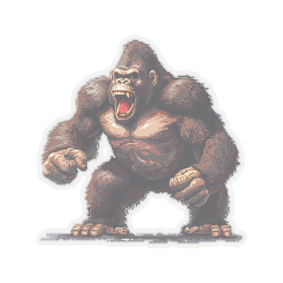 Pixelated Titan's Confrontation Vinyl Sticker
