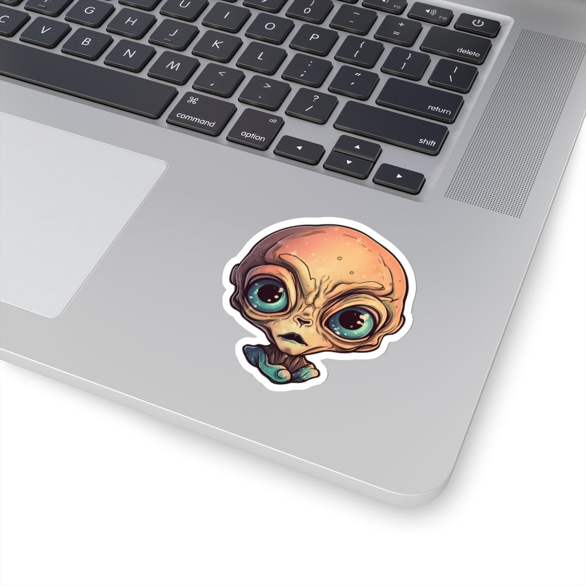 Cosmic Ombre Alien Head Vinyl Sticker