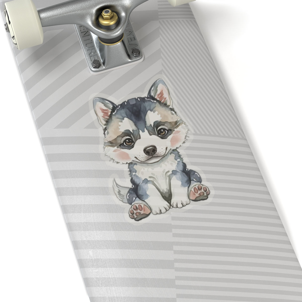 Adorable Husky Watercolor Cartoon Sticker