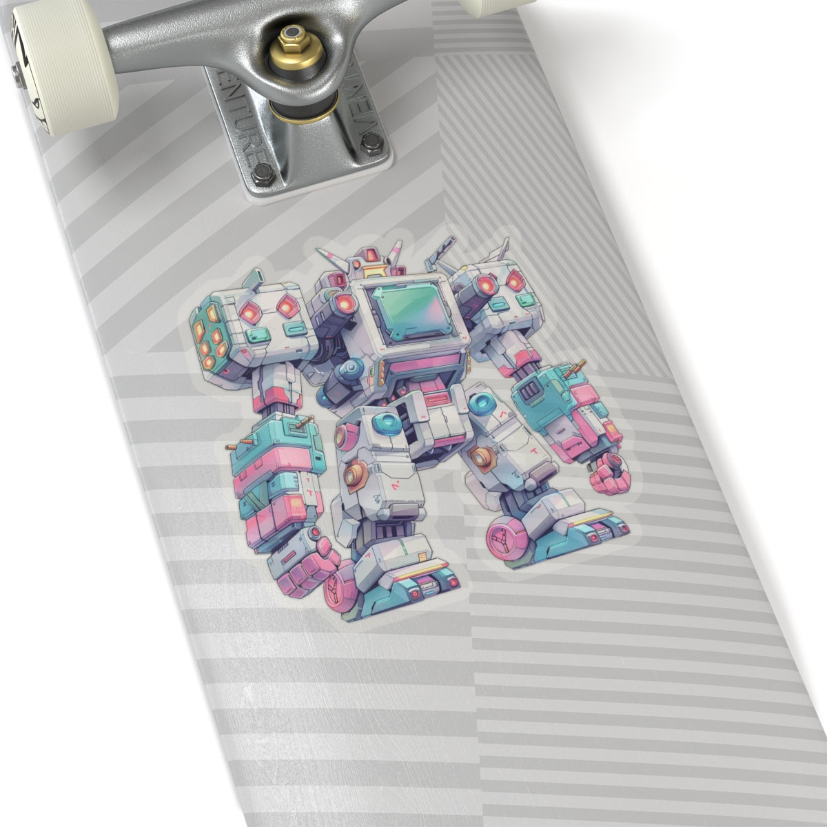 Retro Blocky Robot Sticker