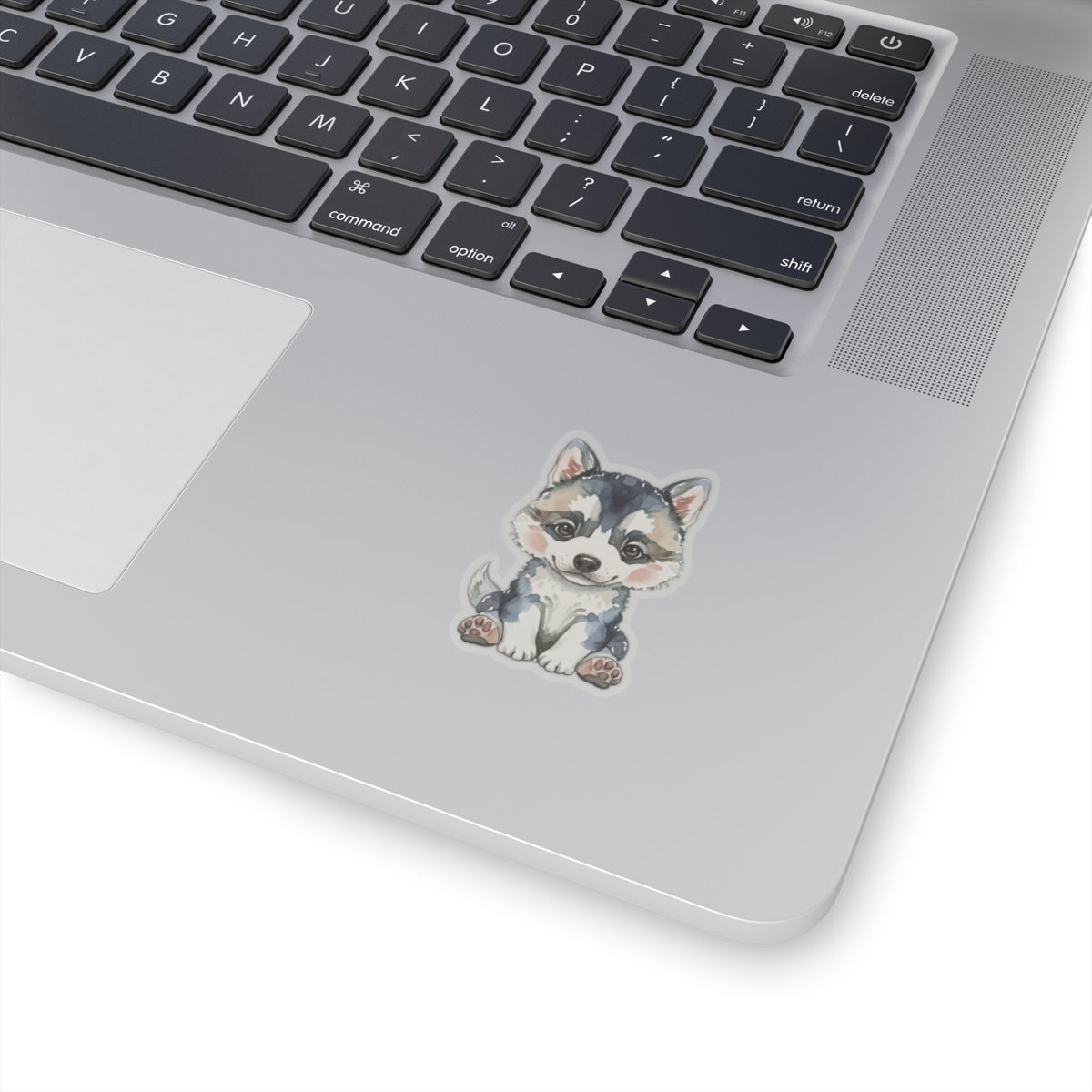 Adorable Husky Watercolor Cartoon Sticker