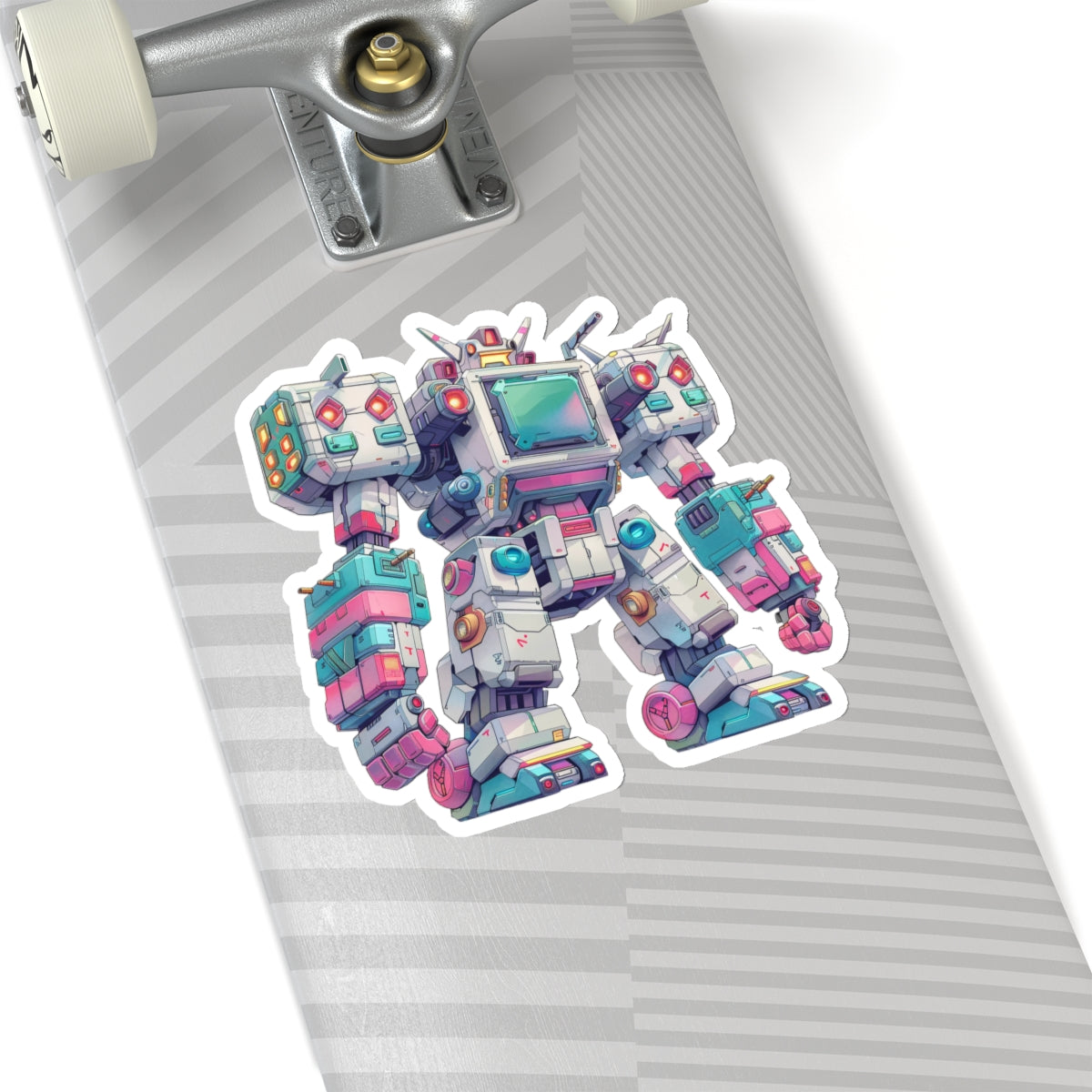 Retro Blocky Robot Sticker