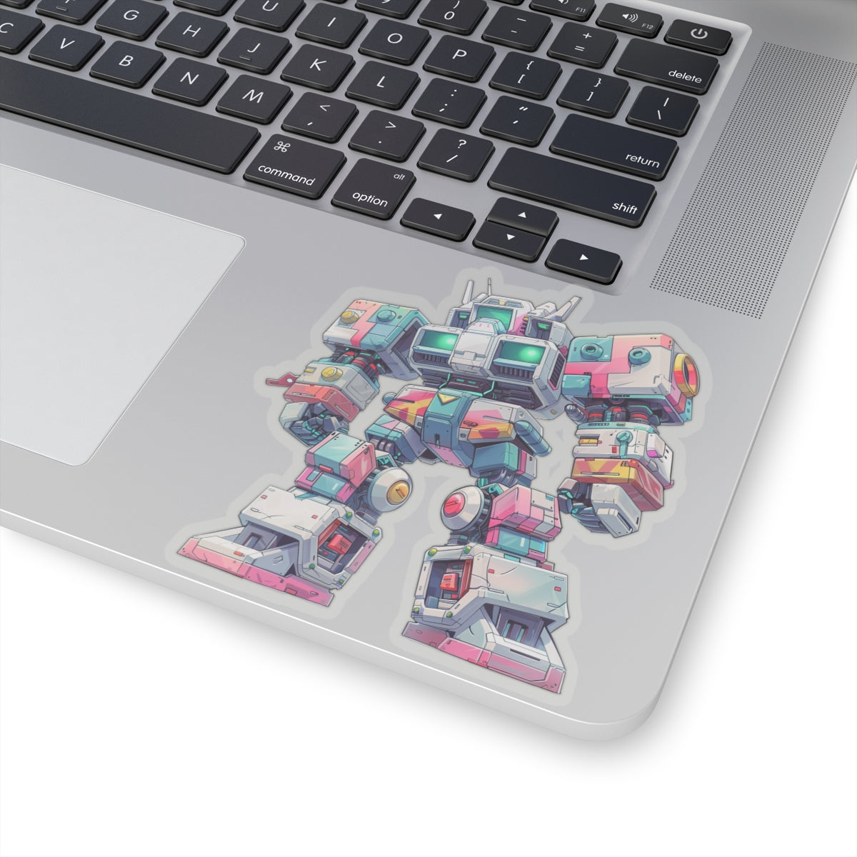 Vintage Teal and Pink Robot Sticker