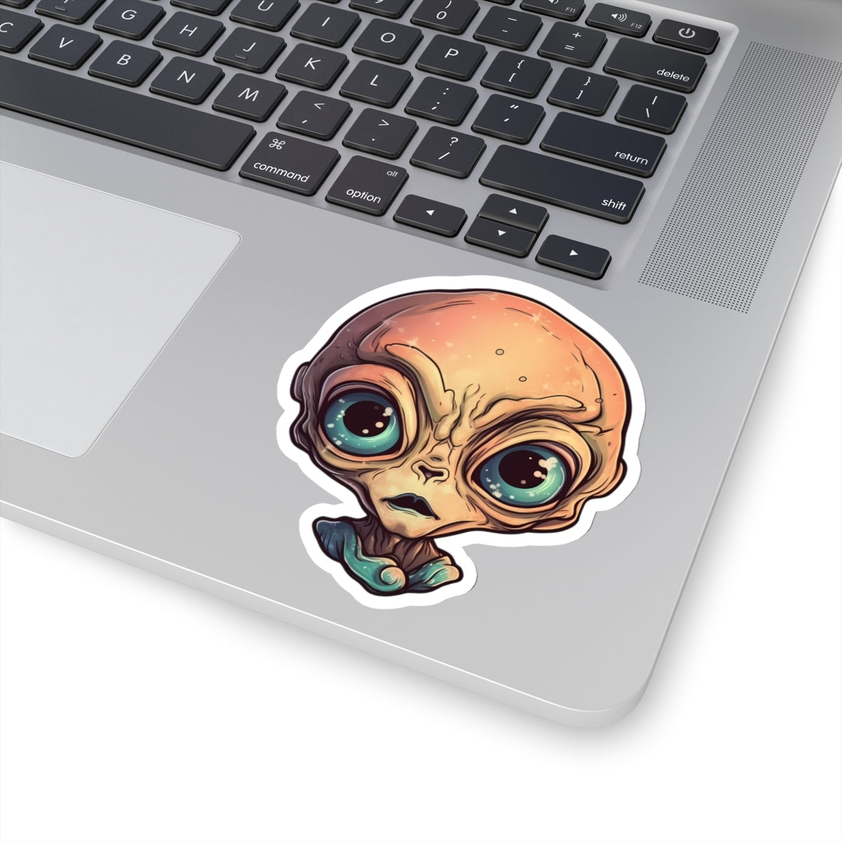 Cosmic Ombre Alien Head Vinyl Sticker