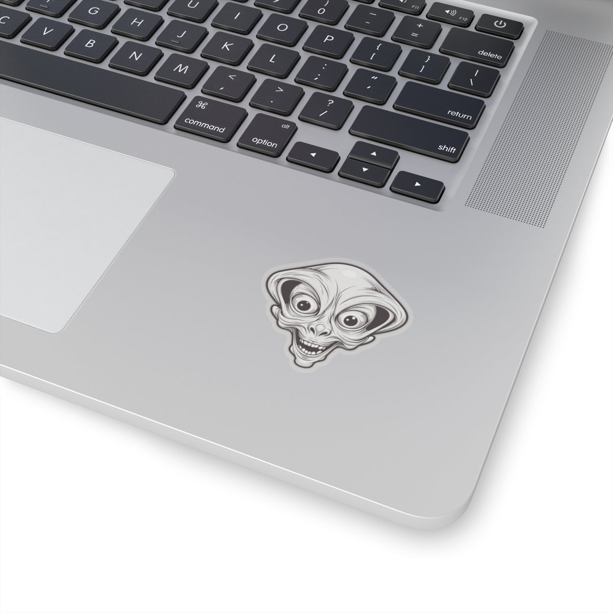 Bulging Eyes Alien Head Vinyl Sticker