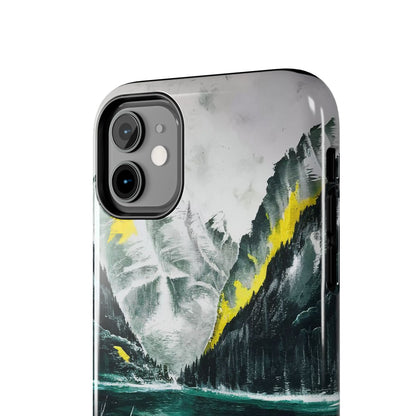 Serene Valley Charcoal Landscape Tough Phone Case