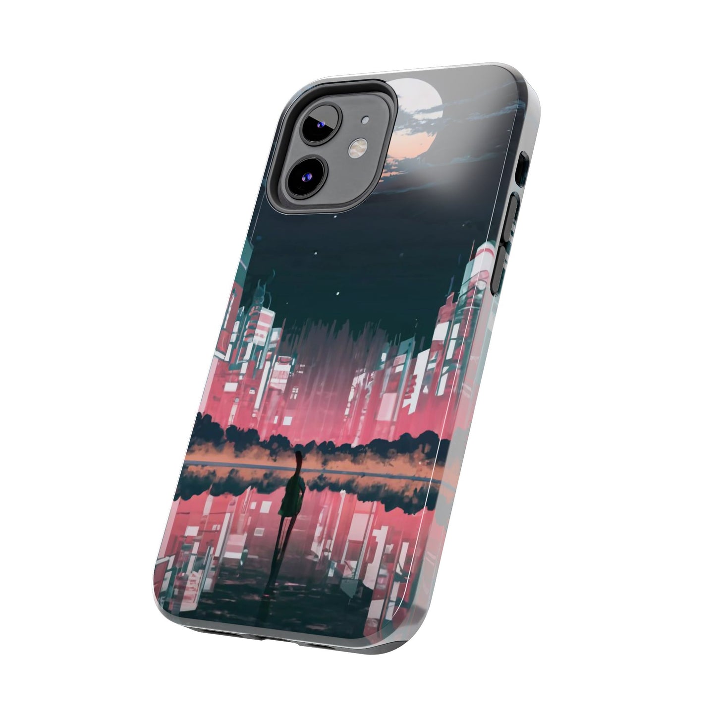 Moonlit Waterfront City Night Tough Phone Case