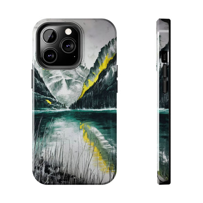 Serene Valley Charcoal Landscape Tough Phone Case