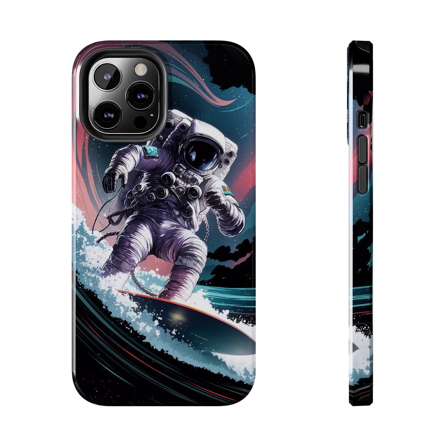 Cosmic Crest Astronaut Wave Rider Tough Phone Case