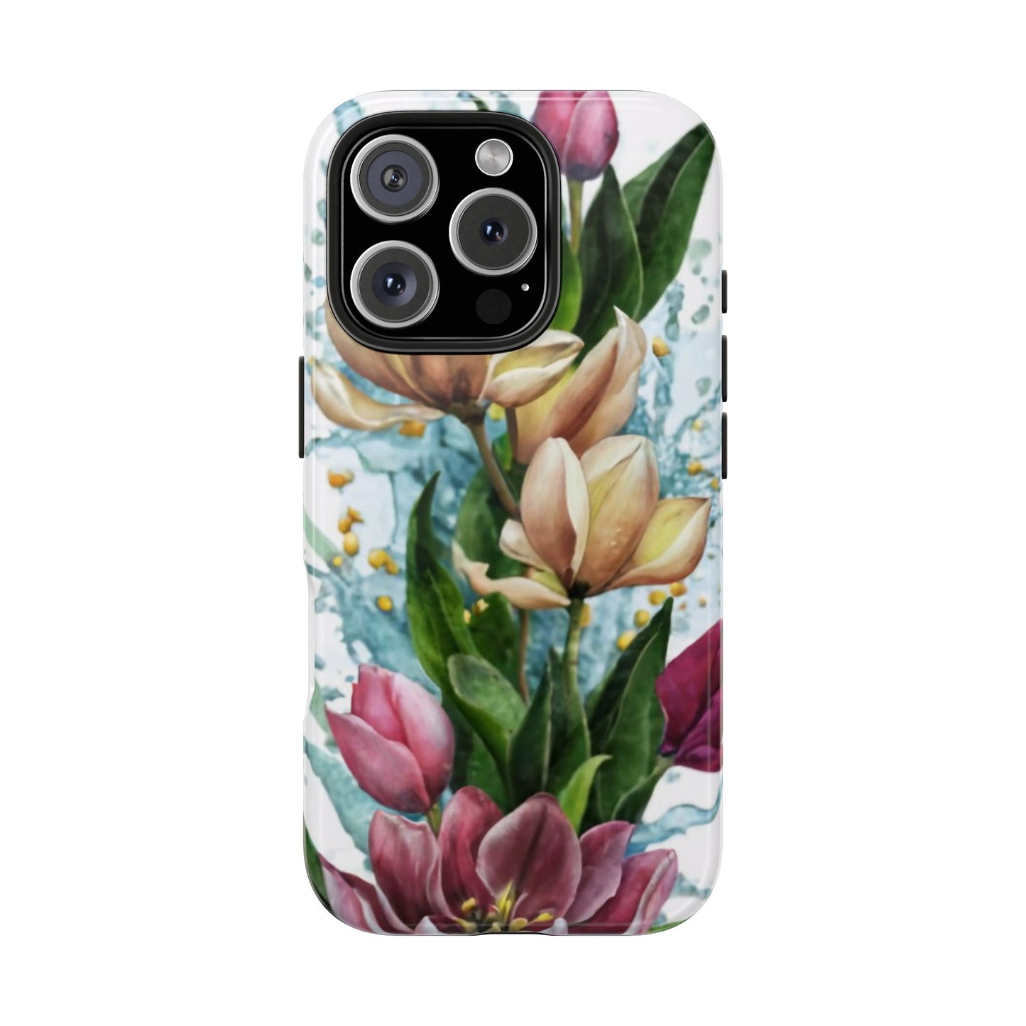 Blossom Splash Watercolor Floral Tough Phone Case