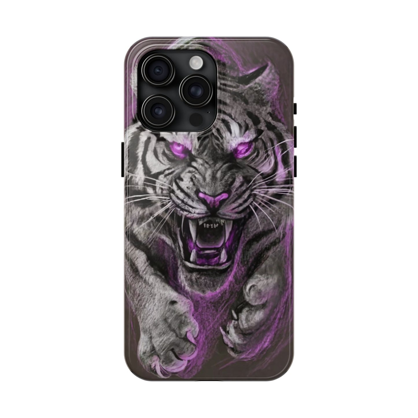 Enigmatic Hunter Tiger Sketch Tough Phone Case