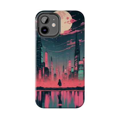 Moonlit Cityscape Night View Tough Phone Case