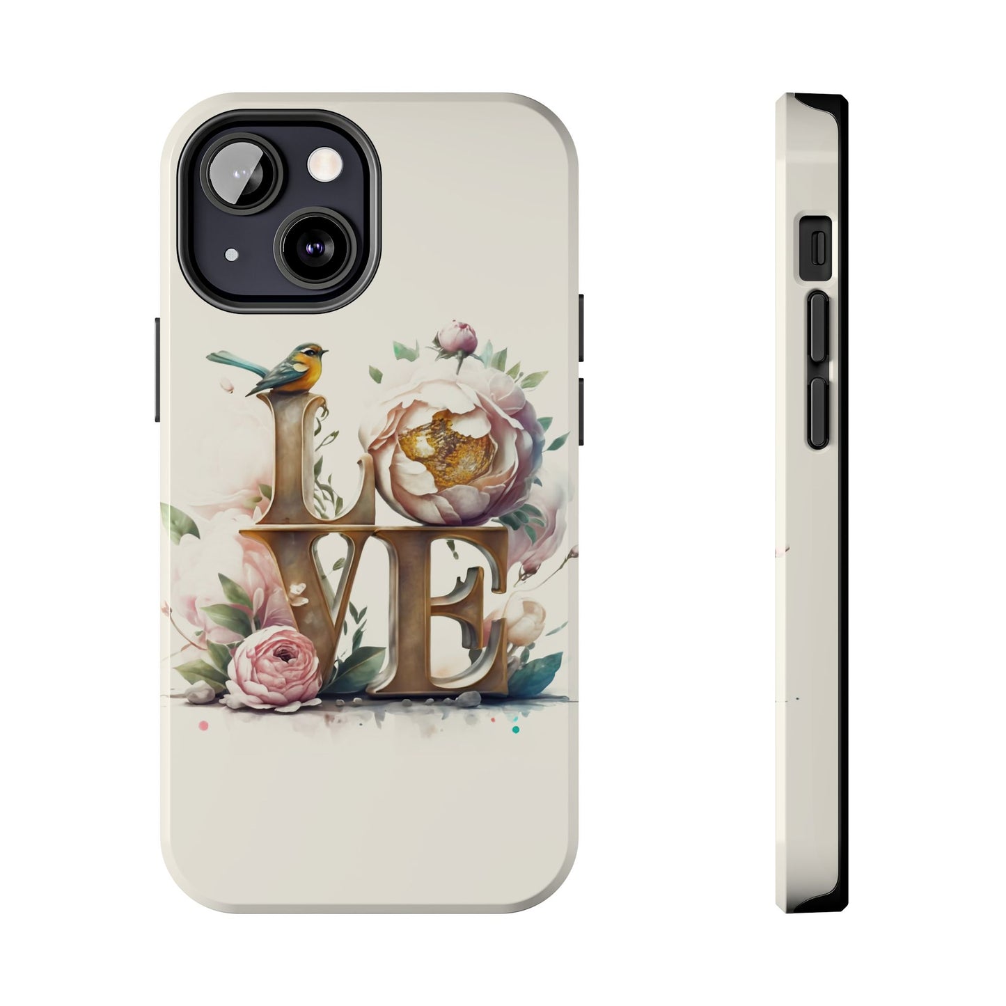 Lovebird and Bloom Watercolor Tough Phone Case