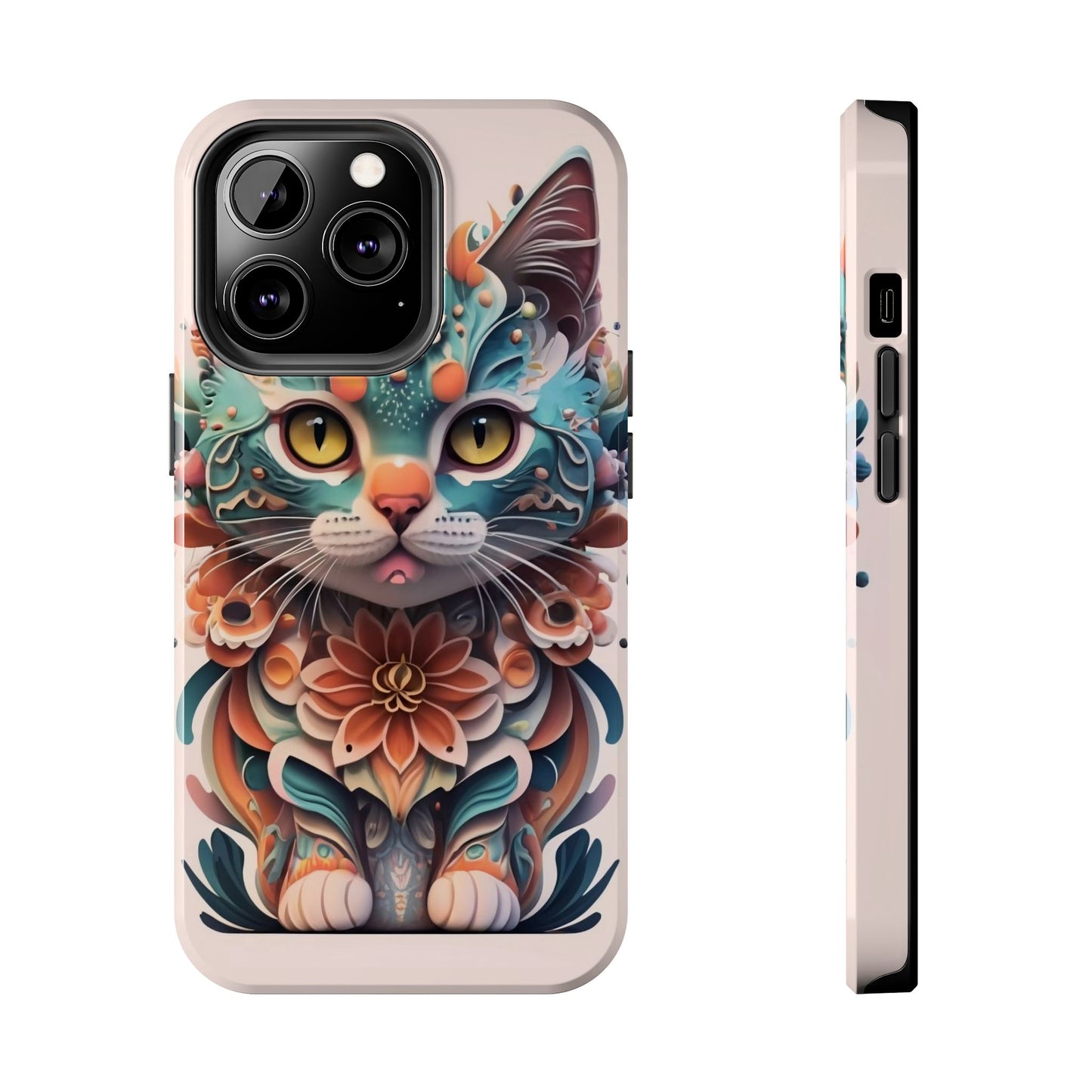 Floral Feline Armor Case