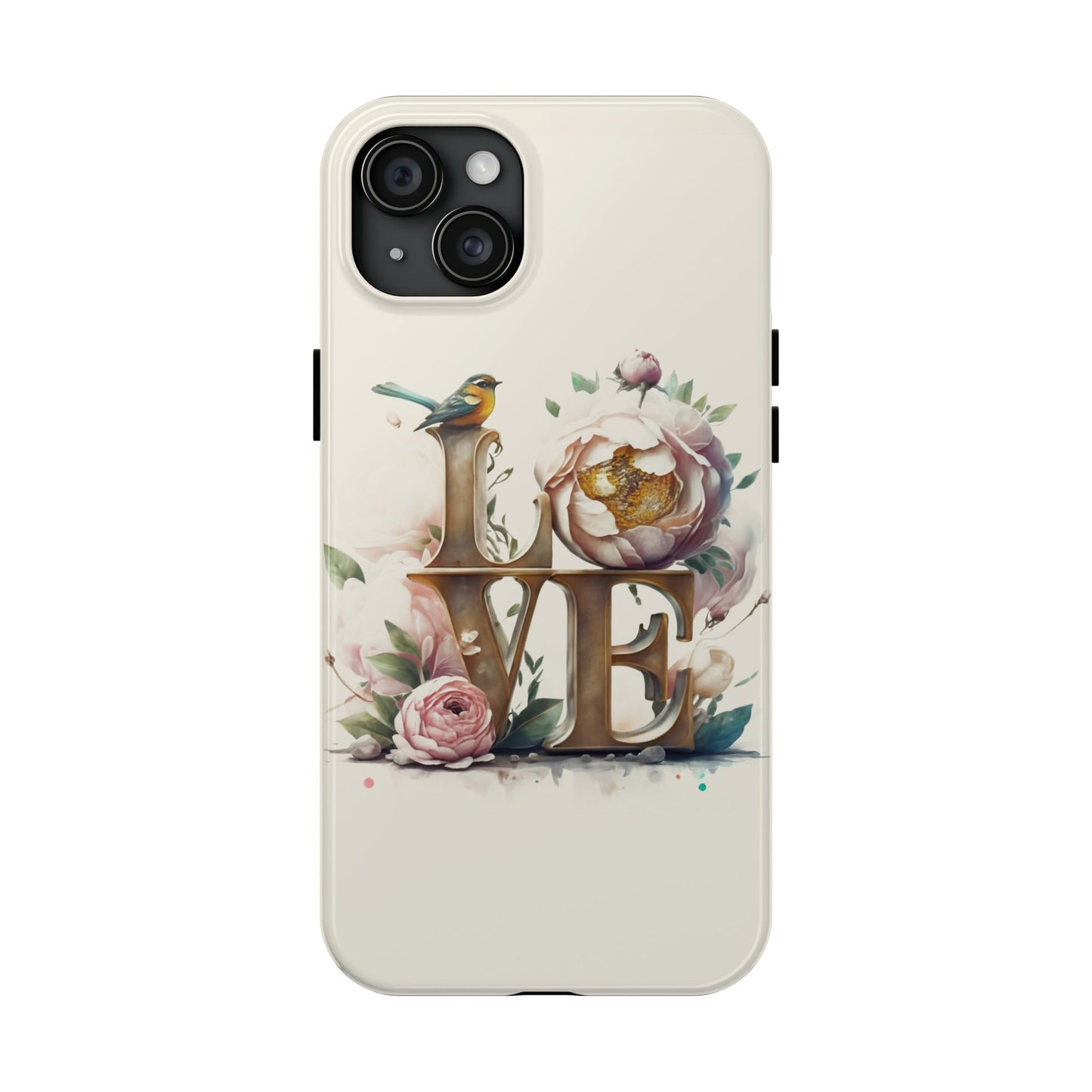 Lovebird and Bloom Watercolor Tough Phone Case