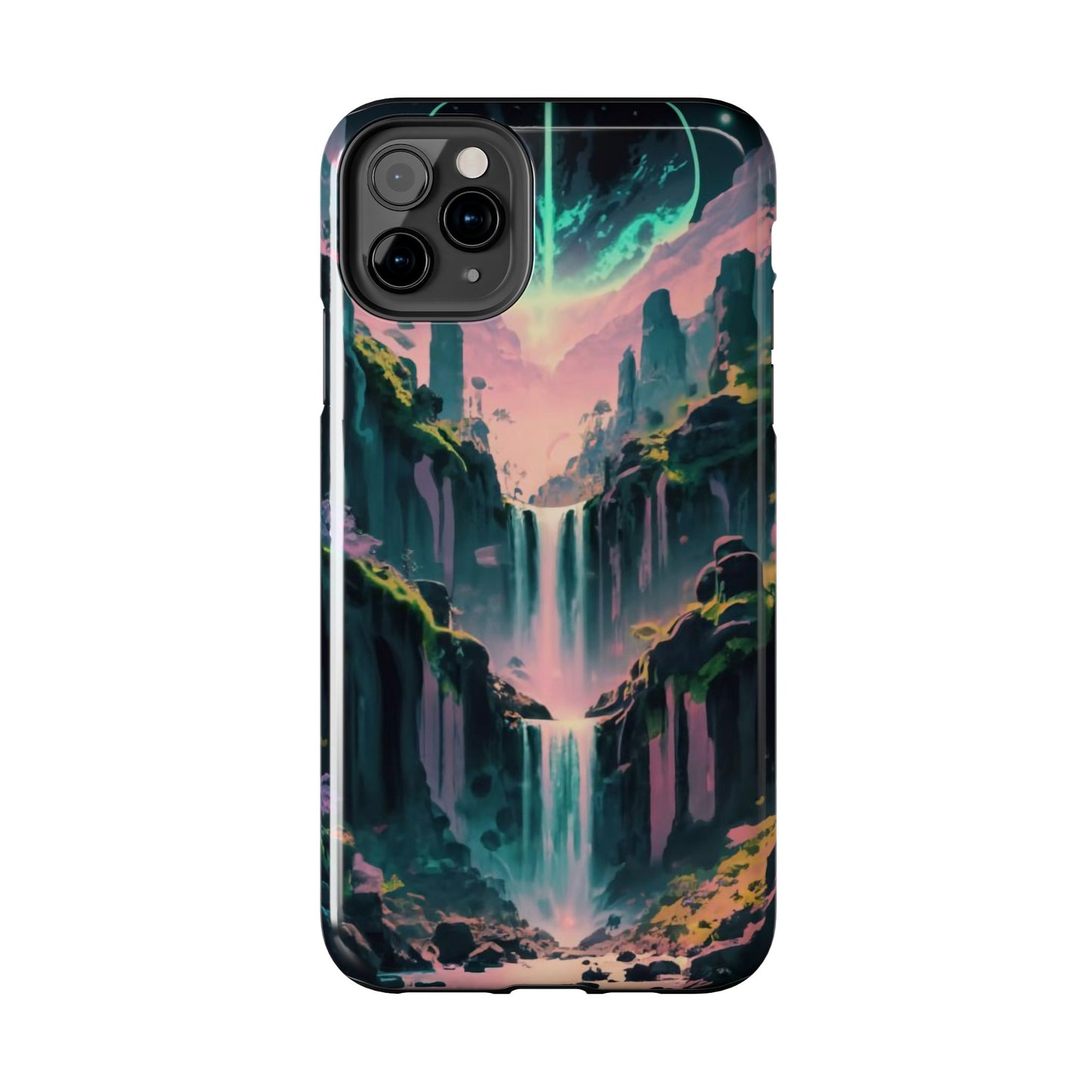 Moonfall Cascades Night View Tough Phone Case