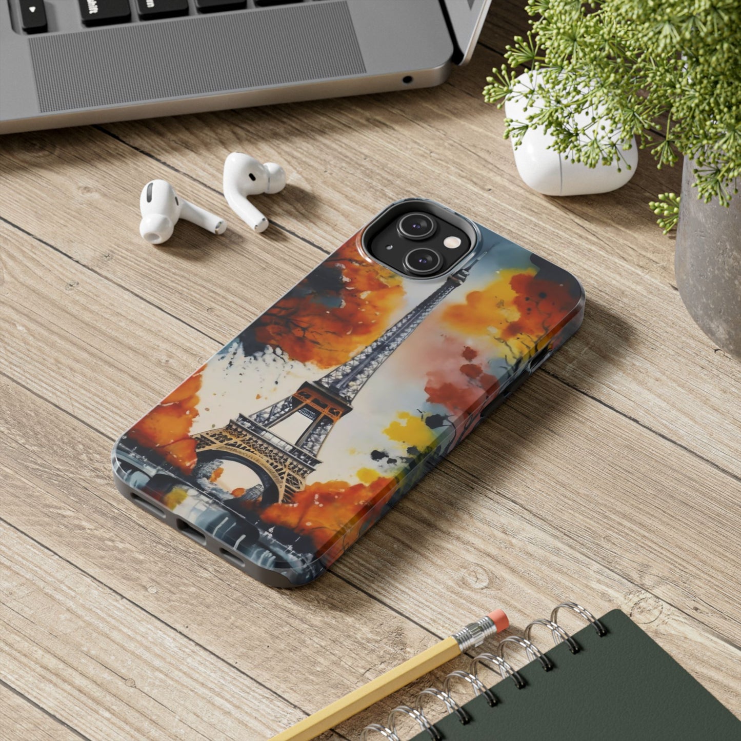 Watercolor Eiffel Twilight Defender Case