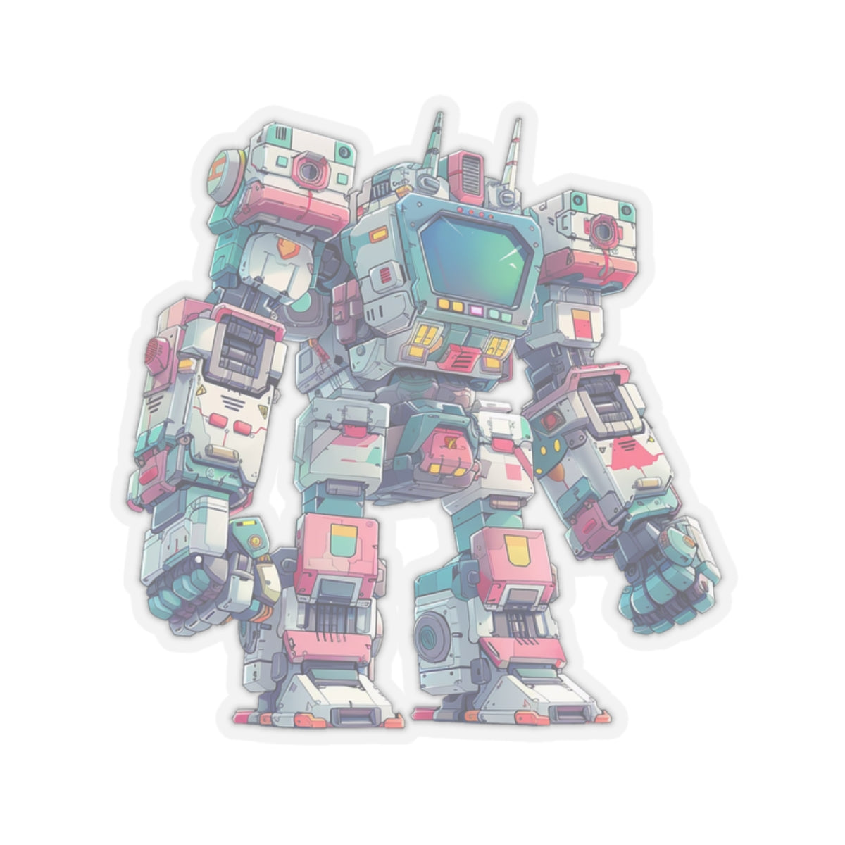 Blocky Bot Blast Sticker