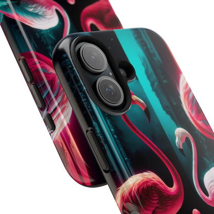 Vibrant Flamingo Gathering Tough Phone Case