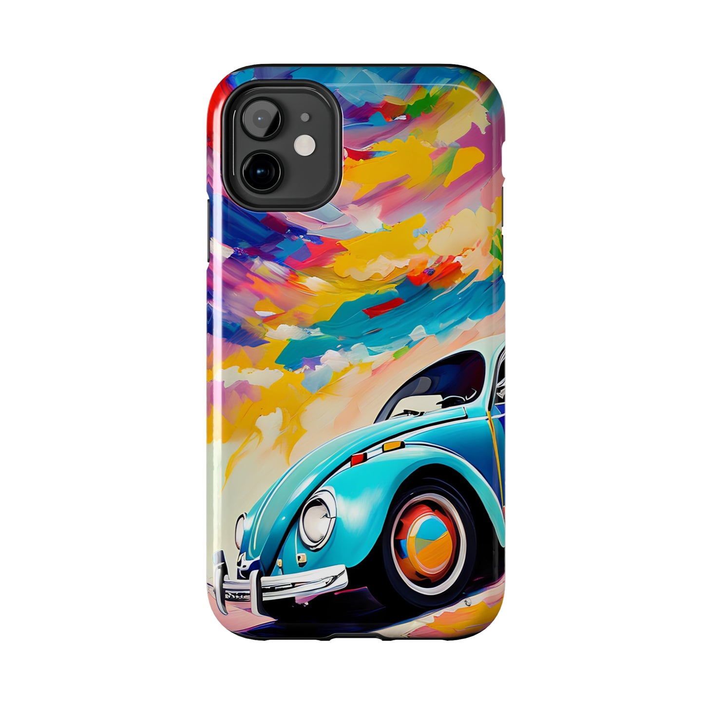 Painted Blue VDub Beetle - Tough Phone Case