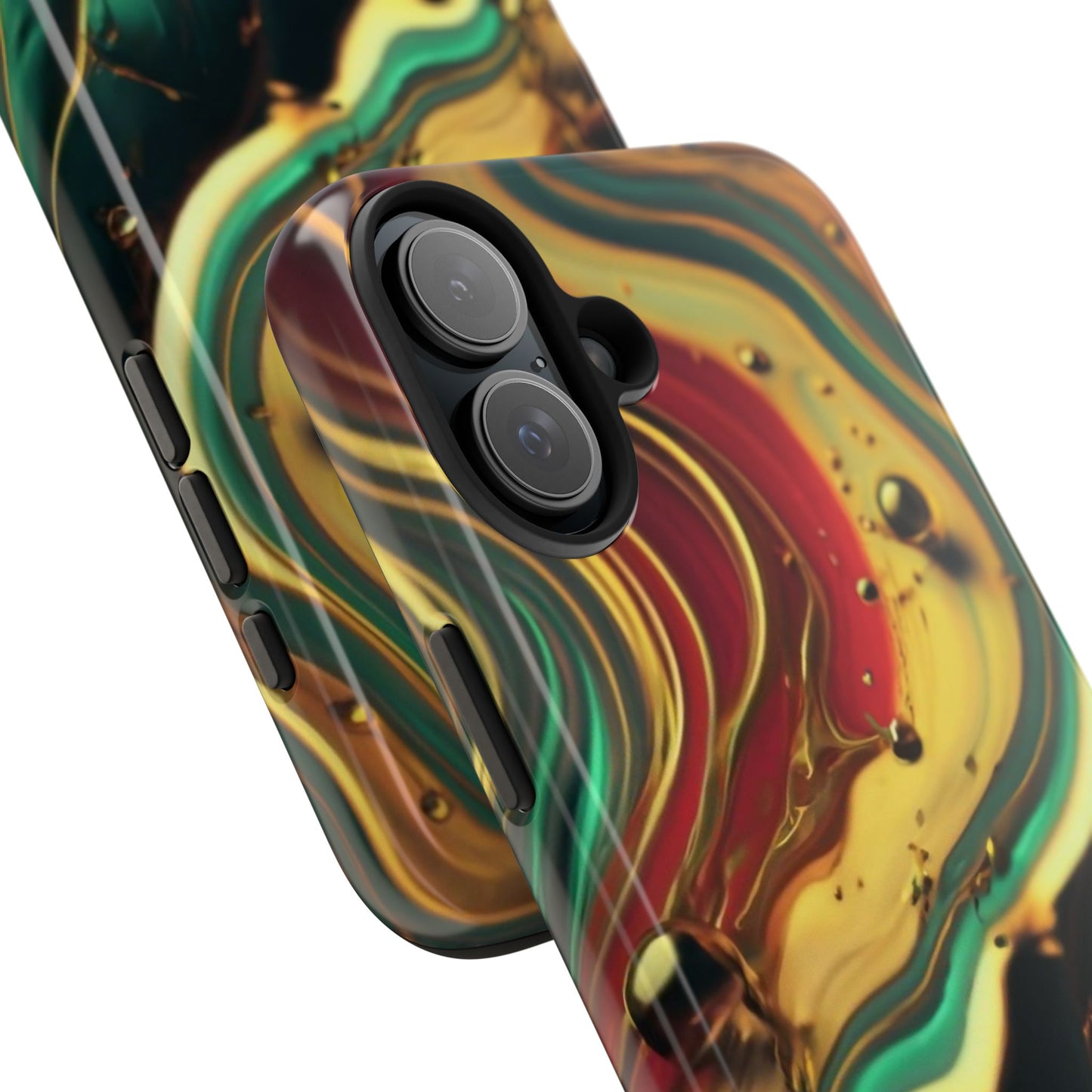 Golden Fluid Waves Defender Case