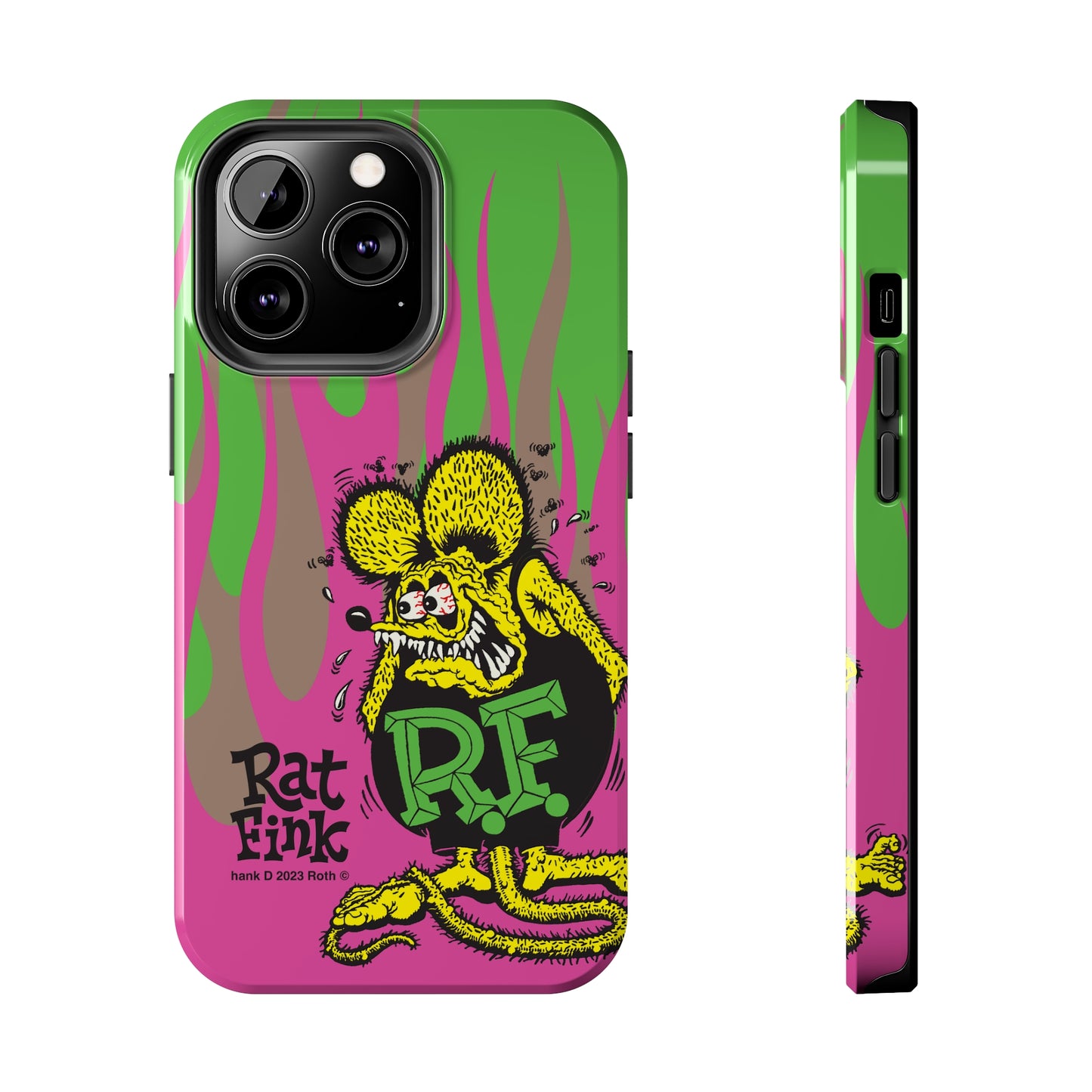 Fink Flames - Pink/Green - Tough Phone Case