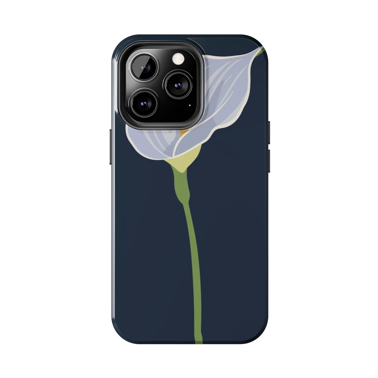 Blue Calla Flower Vector Poster Tough Phone Case