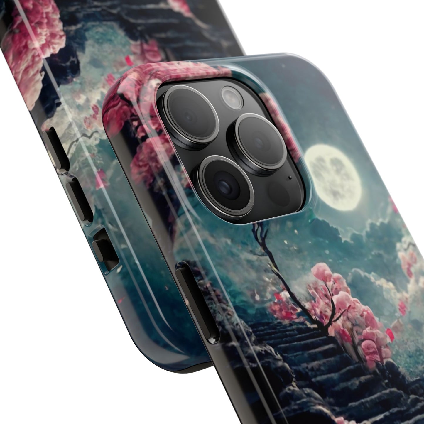 Mountain Path Cherry Blossoms Tough Phone Case