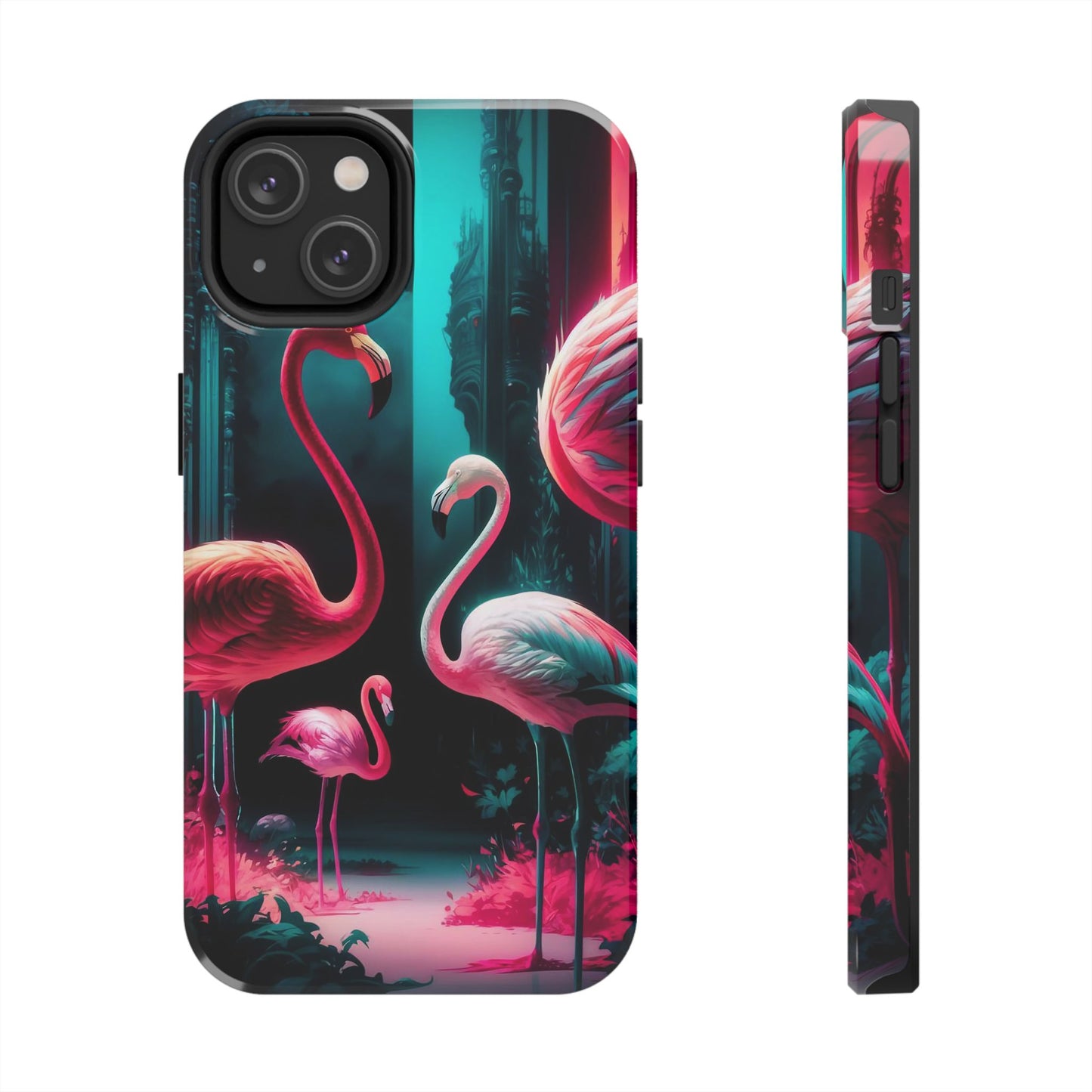 Vibrant Flamingo Gathering Tough Phone Case