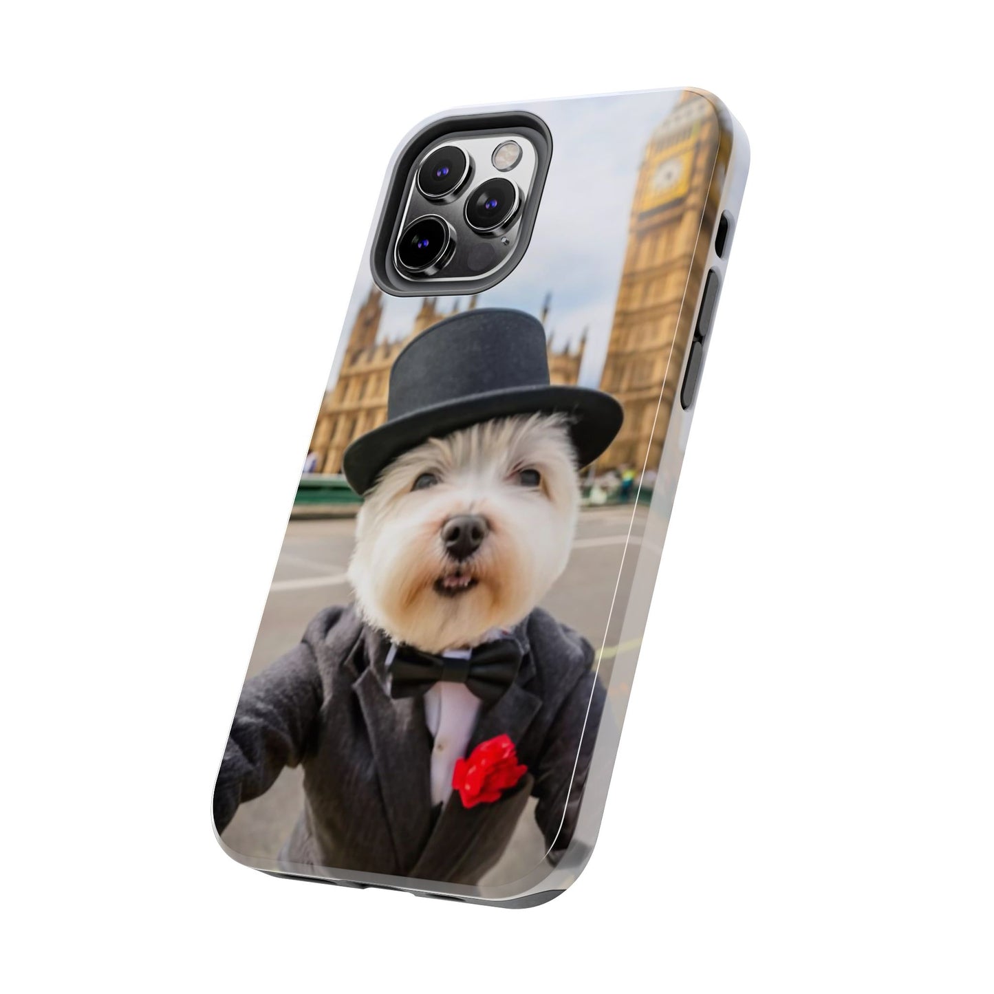 Dapper Maltese Selfie at Big Ben Tough Phone Case