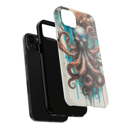 Serene Octopus Watercolor Tough Phone Case