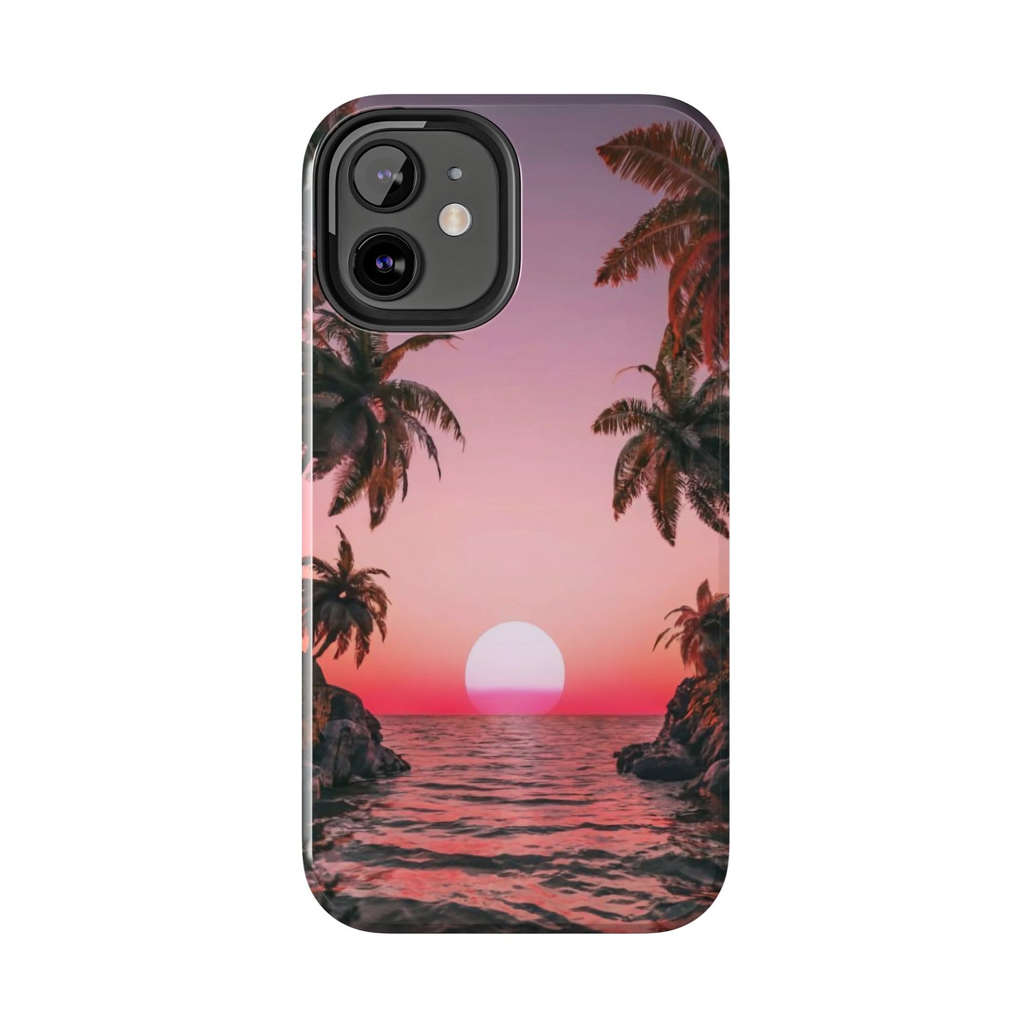 Golden Horizon Palm Sunset Tough Phone Case