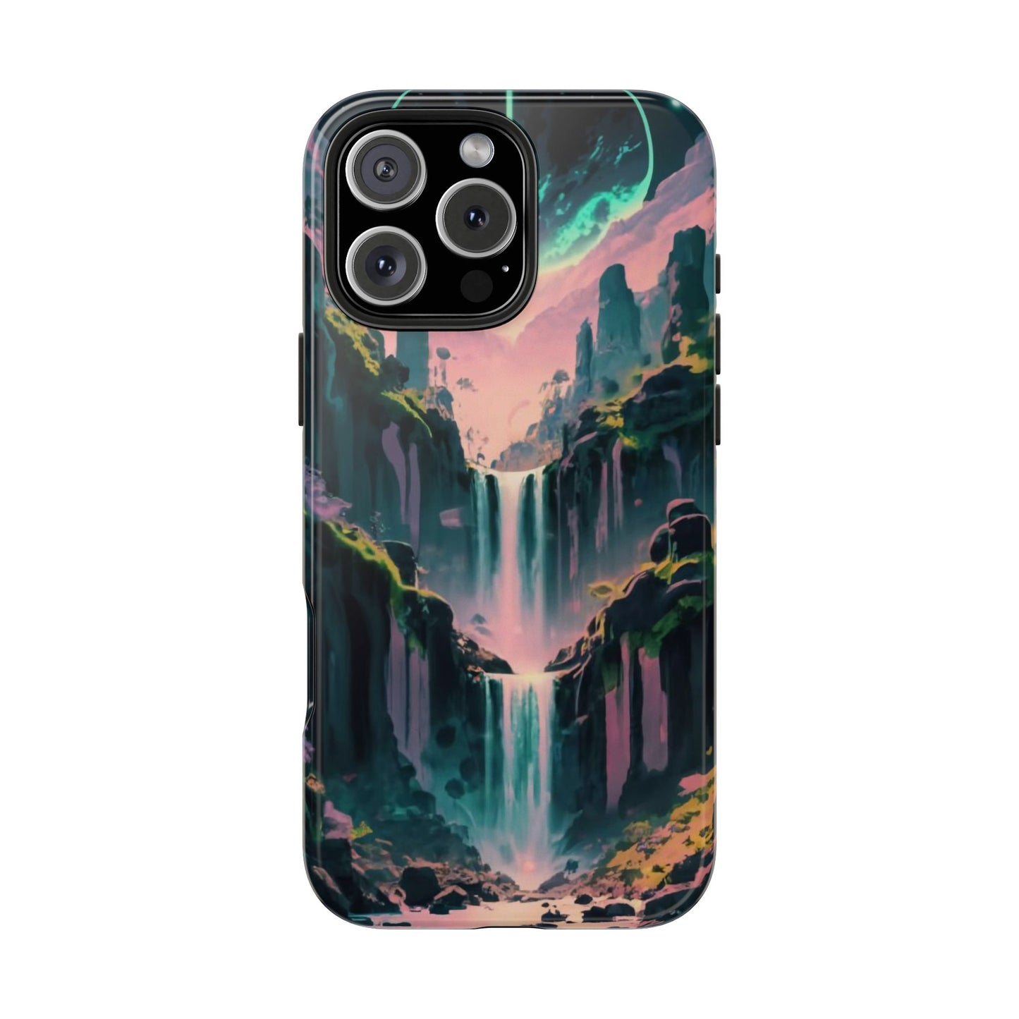 Moonfall Cascades Night View Tough Phone Case