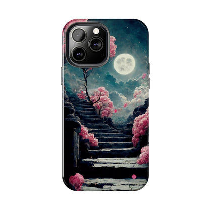 Mountain Path Cherry Blossoms Tough Phone Case