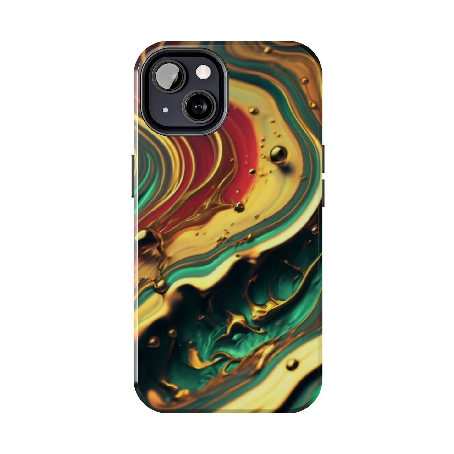 Golden Fluid Waves Defender Case