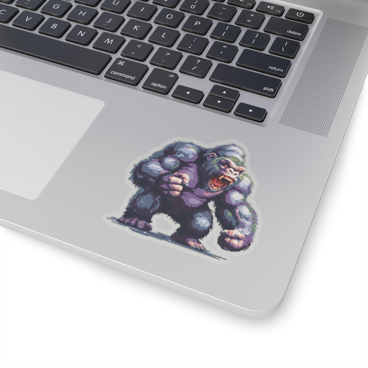 Pixelated Angry Ape Titan Fist Strike Vinyl Sticker