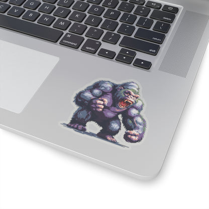 Pixelated Angry Ape Titan Fist Strike Vinyl Sticker