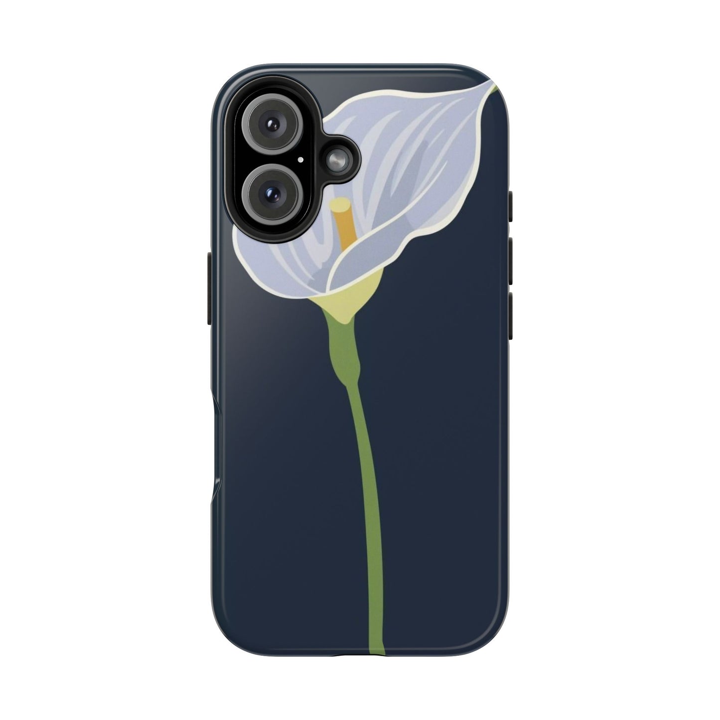 Blue Calla Flower Vector Poster Tough Phone Case