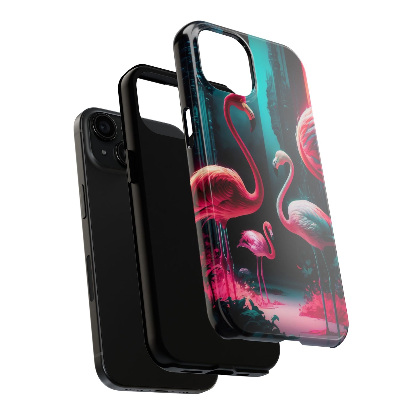 Vibrant Flamingo Gathering Tough Phone Case