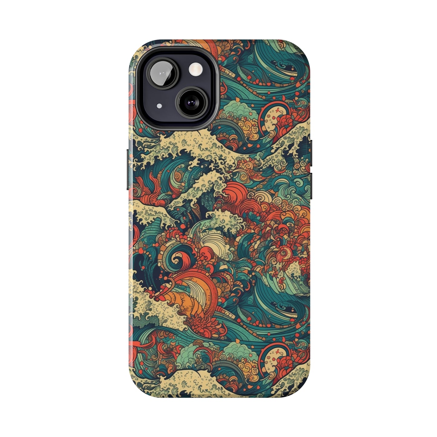 Multi-Hued Swirls - Wave of Colors - Tough Phone Case