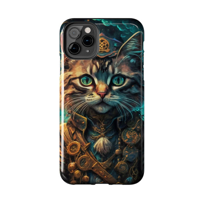 Cartoon Cat Pirate Starry Night Tough Phone Case