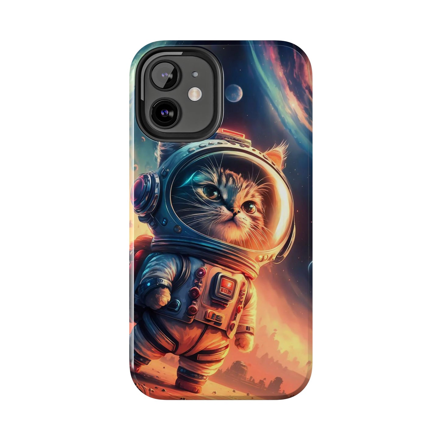 Cosmic Kitty Space Explorer Tough Phone Case