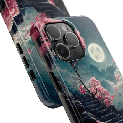 Mountain Path Cherry Blossoms Tough Phone Case