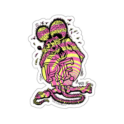 Metallic Swirl Rat Fink Sticker: Psychedelic Fusion