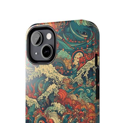 Multi-Hued Swirls - Wave of Colors - Tough Phone Case