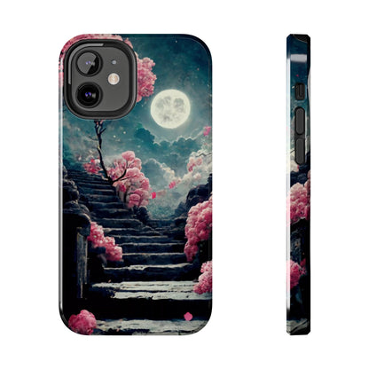 Mountain Path Cherry Blossoms Tough Phone Case