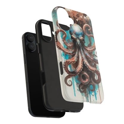 Serene Octopus Watercolor Tough Phone Case